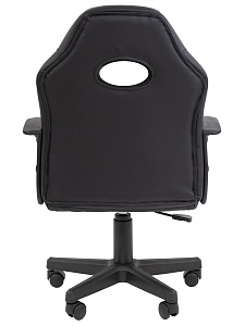 Детское компьютерное кресло CHAIRMAN KIDS 111, экокожа, черный/красный